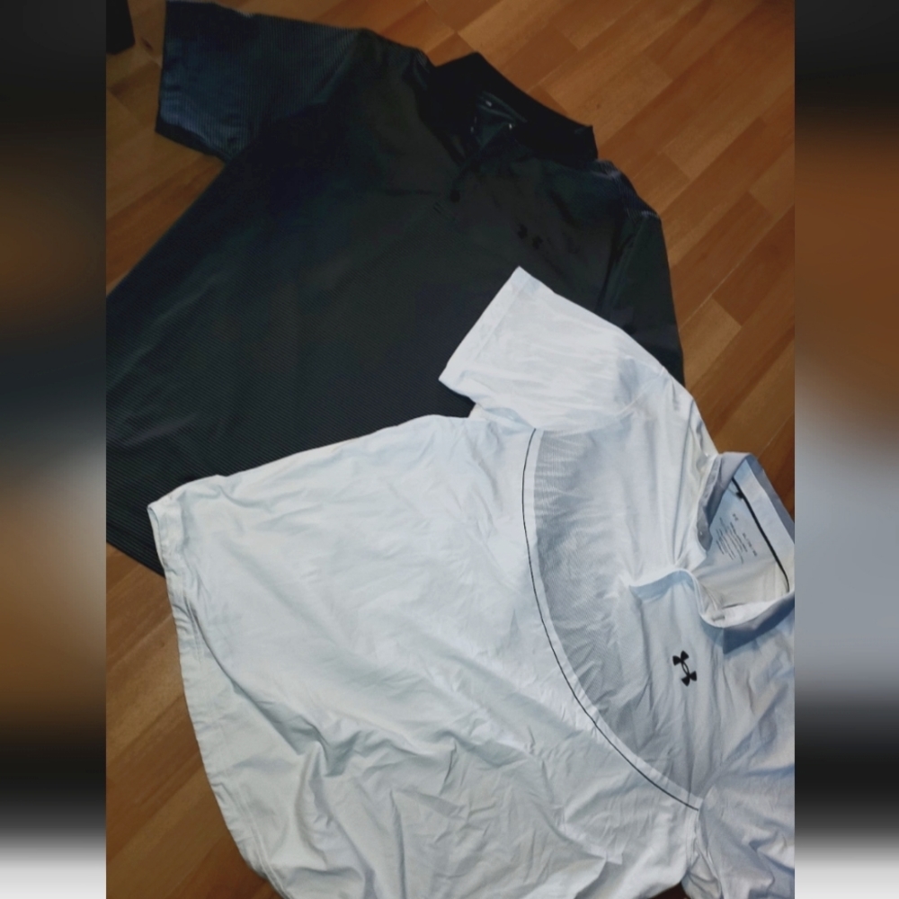 2 mens under armour polos xl